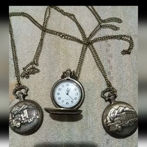 New 18 wheeler Big Rig truck trucker Quartz pocket watch